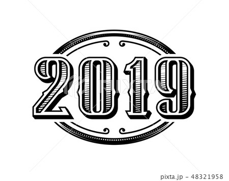 2019 numbers retro design. 48321958