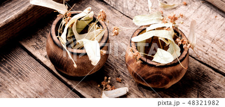 Dried linden flowers Dried linden flowers 48321982