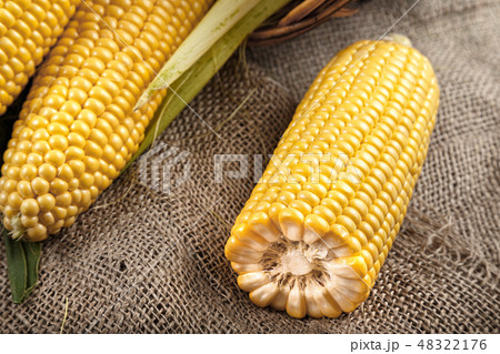 corn on sackcloth 48322176