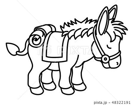 Donkey Animal Cartoon Characterのイラスト素材