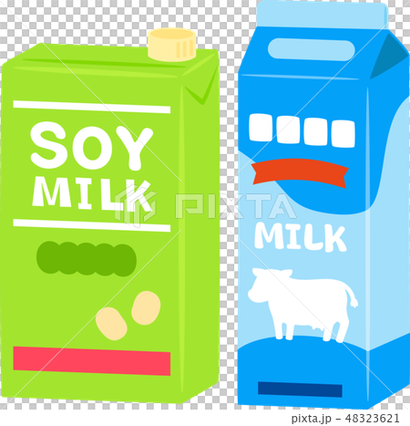 Soy milk and milk 48323621