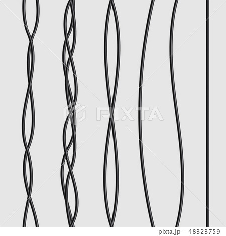 Creative vector illustration of realistic electrical wires flexible network, connection industrial 48323759