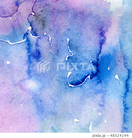 Abstract watercolor paper splash shapes isolated drawing. Illustration aquarelle for background. 48324144