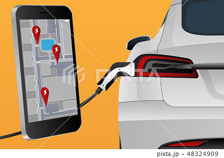 Mobile application for searching charging stations 48324909