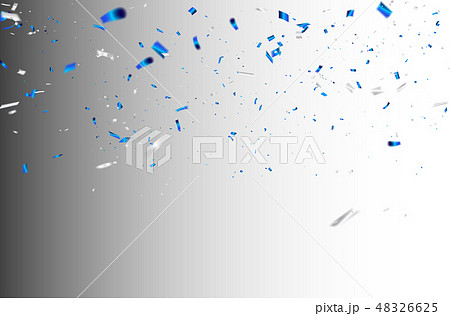 vector illustration. Confetti and ribbons, 48326625