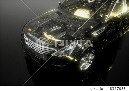 engine and other parts visible in car engine and other parts visible in car 48327083