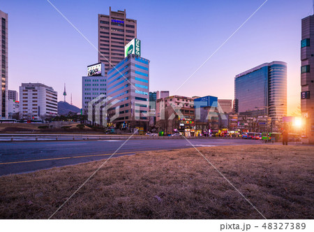 seoul city in downtown, south korea seoul city in downtown, south korea 48327389