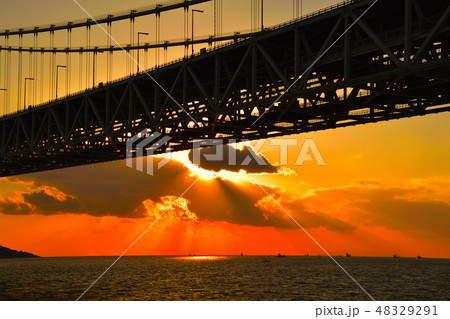 夕景 明石海峡 夕景 明石海峡 48329291