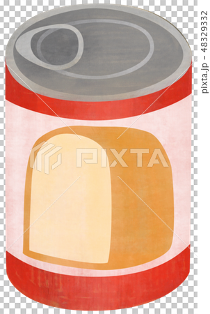 手描き 防災 缶詰 非常食 48329332