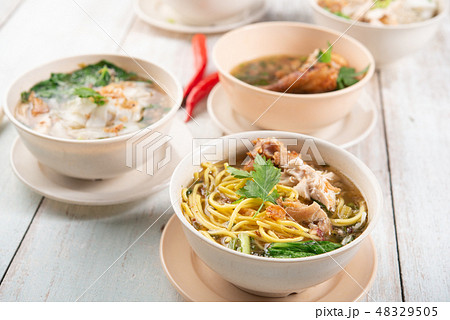 Noodles and soup. Noodles and soup. 48329505