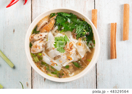 Chicken Kway Teow Soup 48329564