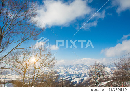 Landscape and Mountain view of Nozawa Onsen Landscape and Mountain view of Nozawa Onsen 48329619