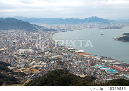 風師山から眺めた冬の関門海峡 風師山から眺めた冬の関門海峡 48329886