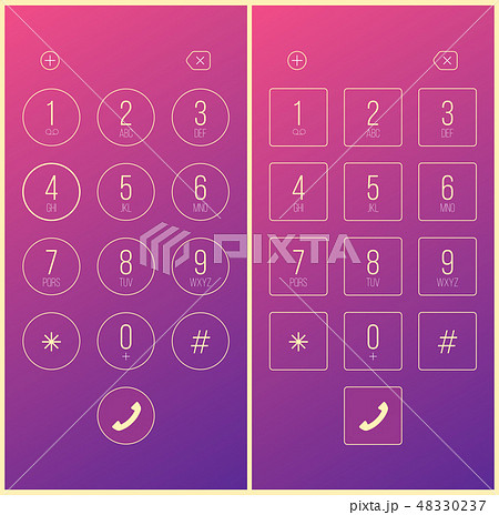 Creative vector illustration of phone dial, keypad with numbers isolated on transparent background 48330237