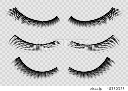 Creative vector illustration of false eyelashes, female lashes, mascara lash brush isolated on Creative vector illustration of false eyelashes, female lashes, mascara lash brush isolated on 48330323
