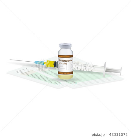 Immunization, Tuberculosis Vaccine Medical Test, Vial And Syringe Ready For Injection A Shot Of 48331072