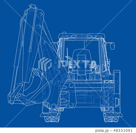 Sketch of Loading Shovel with Back Actor 48331091