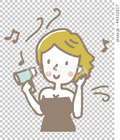 女性【線画・シリーズ】 女性【線画・シリーズ】 48332817