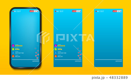 Creative vector illustration of streaming live video on smartphone isolated on transparent Creative vector illustration of streaming live video on smartphone isolated on transparent 48332889
