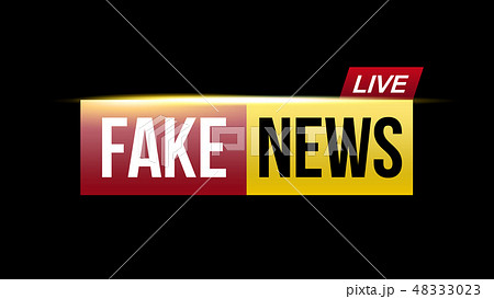 Creative vector illustration of fake news live broadcasting television screen isolated on Creative vector illustration of fake news live broadcasting television screen isolated on 48333023