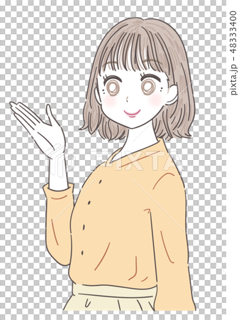 若い女性 かわいい 女子大生のイラスト素材