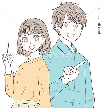 若い男女 2人 爽やかのイラスト素材 若い男女 2人 爽やかのイラスト素材