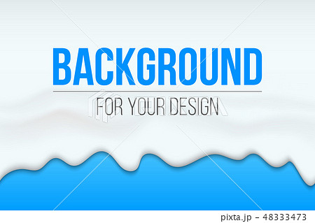 Creative vector illustration of yogurt creamy liquid drips, cream melt milk splash flowing seamless 48333473