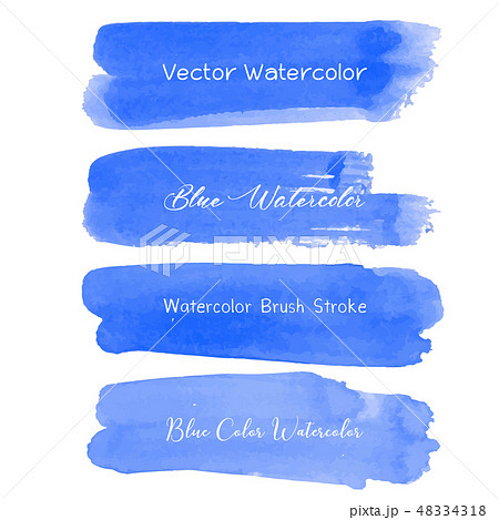 Blue brush stroke watercolor on white background. Blue brush stroke watercolor on white background. 48334318