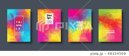 Triangle polygonal abstract background. Colorful gradient design. Low poly shape banner. Vector Triangle polygonal abstract background. Colorful gradient design. Low poly shape banner. Vector 48334509