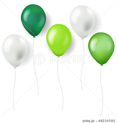 Green Balloons Isolated 48334593
