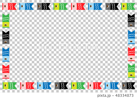 Illustration of a carp streamer frame Illustration of a carp streamer frame 48334873