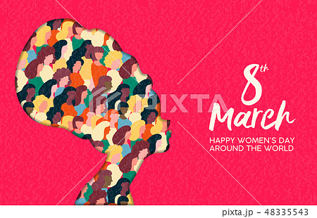Womens Day 8th march african woman head card Womens Day 8th march african woman head card 48335543