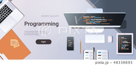 web site design development program code...のイラスト素材 [48336693] - PIXTA