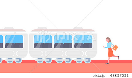 businesswoman running to catch train subway city public transport underground tram hurry up late businesswoman running to catch train subway city public transport underground tram hurry up late 48337031