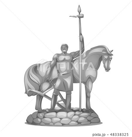 Monument to the first settler in Russian city Penza made of stone isolated on white background Monument to the first settler in Russian city Penza made of stone isolated on white background 48338325
