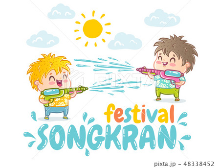 Songkran water festival Songkran water festival 48338452