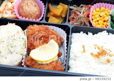 ハンバーグとカキフライ弁当 ハンバーグとカキフライ弁当 48339252