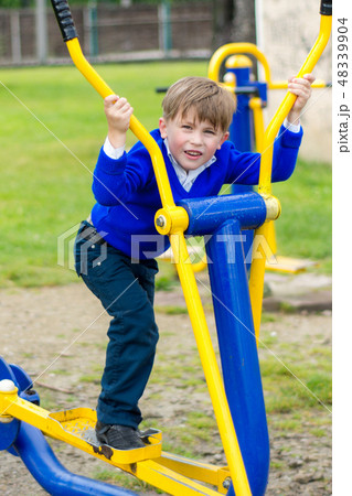 A wonderful Ukrainian boy performs exercises 48339904