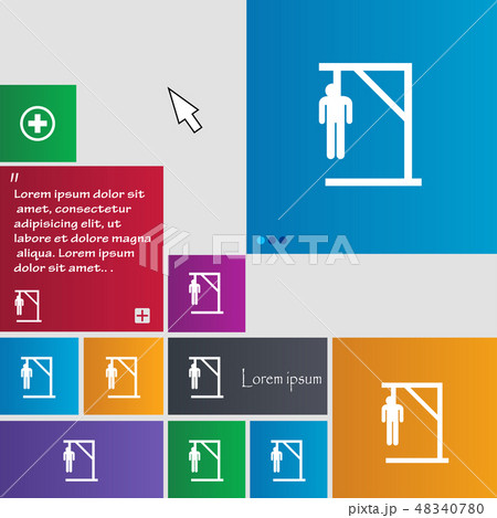 Suicide concept icon sign. buttons. Modern interfa Suicide concept icon sign. buttons. Modern interfa 48340780