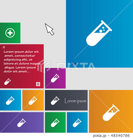 chemistry icon sign. buttons. Modern interface web 48340786