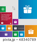 Gift box icon sign. buttons. Modern interface webs 48340789