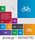 bicycle icon sign. buttons. Modern interface websi 48340792