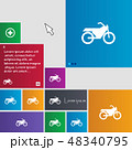 Motorbike icon sign. buttons. Modern interface web 48340795