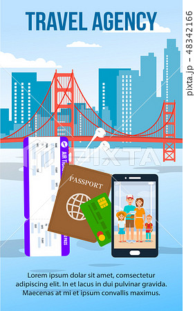 San Francisco Cityscape Flat Flyer with Text Space 48342166