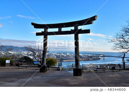 日和山公園の鹿島御児神社の鳥居 日和山公園の鹿島御児神社の鳥居 48344600