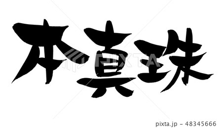 筆文字 本真珠 イラストのイラスト素材