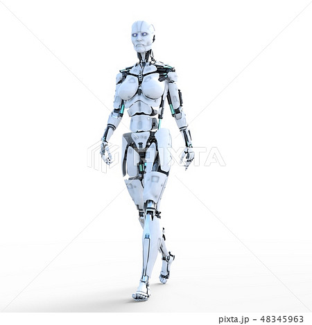 人型ロボット Perming3dcgイラスト素材のイラスト素材 48345963 Pixta