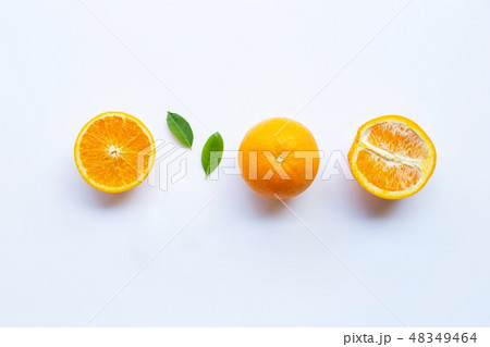 High vitamin C. Fresh orange citrus fruit 48349464