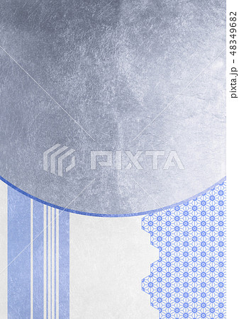 ライン 桜 銀青白 背景素材 のイラスト素材 4496