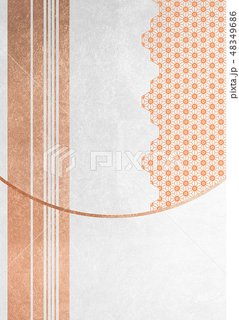 ライン 桜 銀銅白 背景素材 のイラスト素材